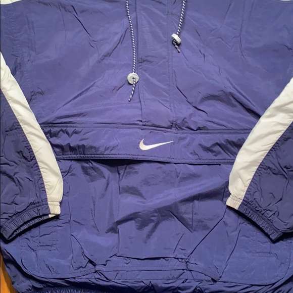 Nike Puffer Pullover Nylon Coat Vintage Blue - Picture 4 of 7